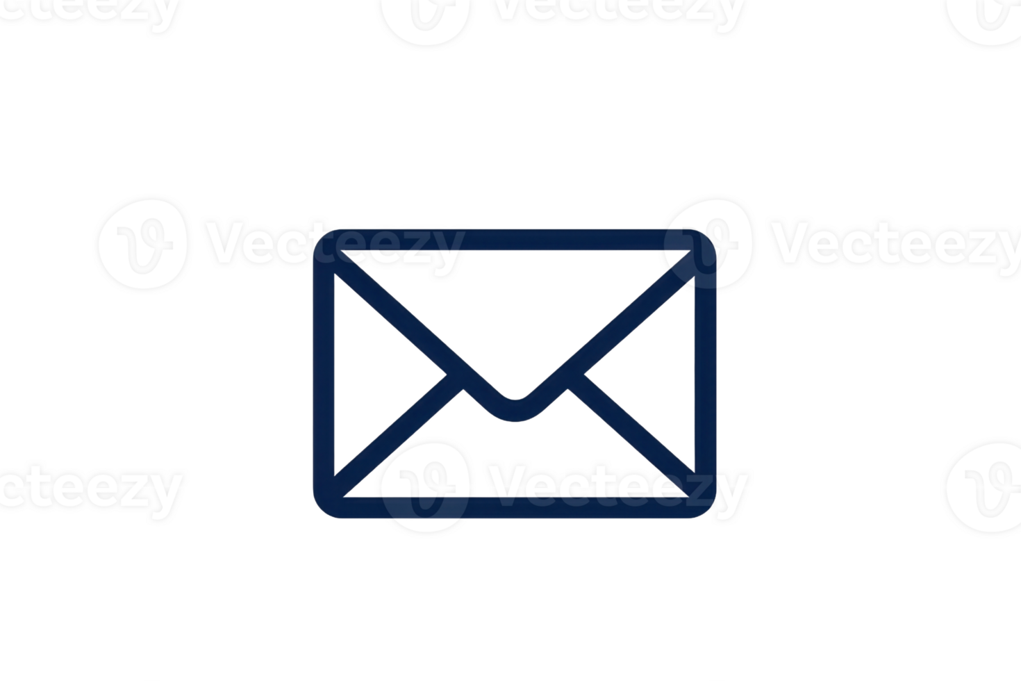 Minimalist icon of a blue envelope, representing email communication. Ideal for digital, office, and correspondence themes. png