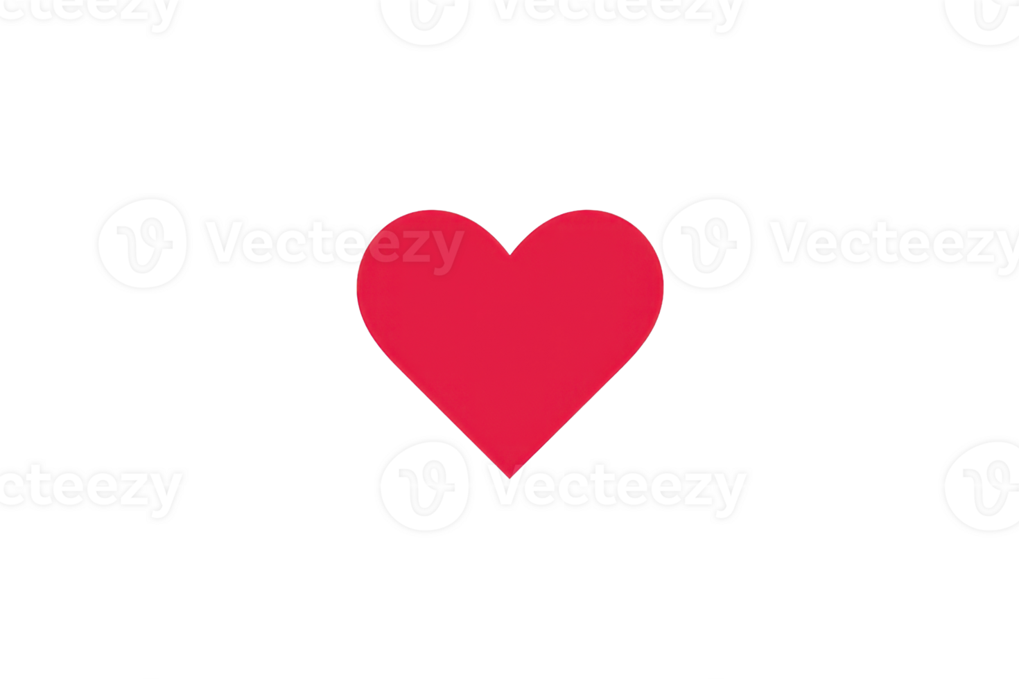 Red heart symbol on a transparent background, representing love and affection. Perfect for valentine's artwork or romantic designs. png