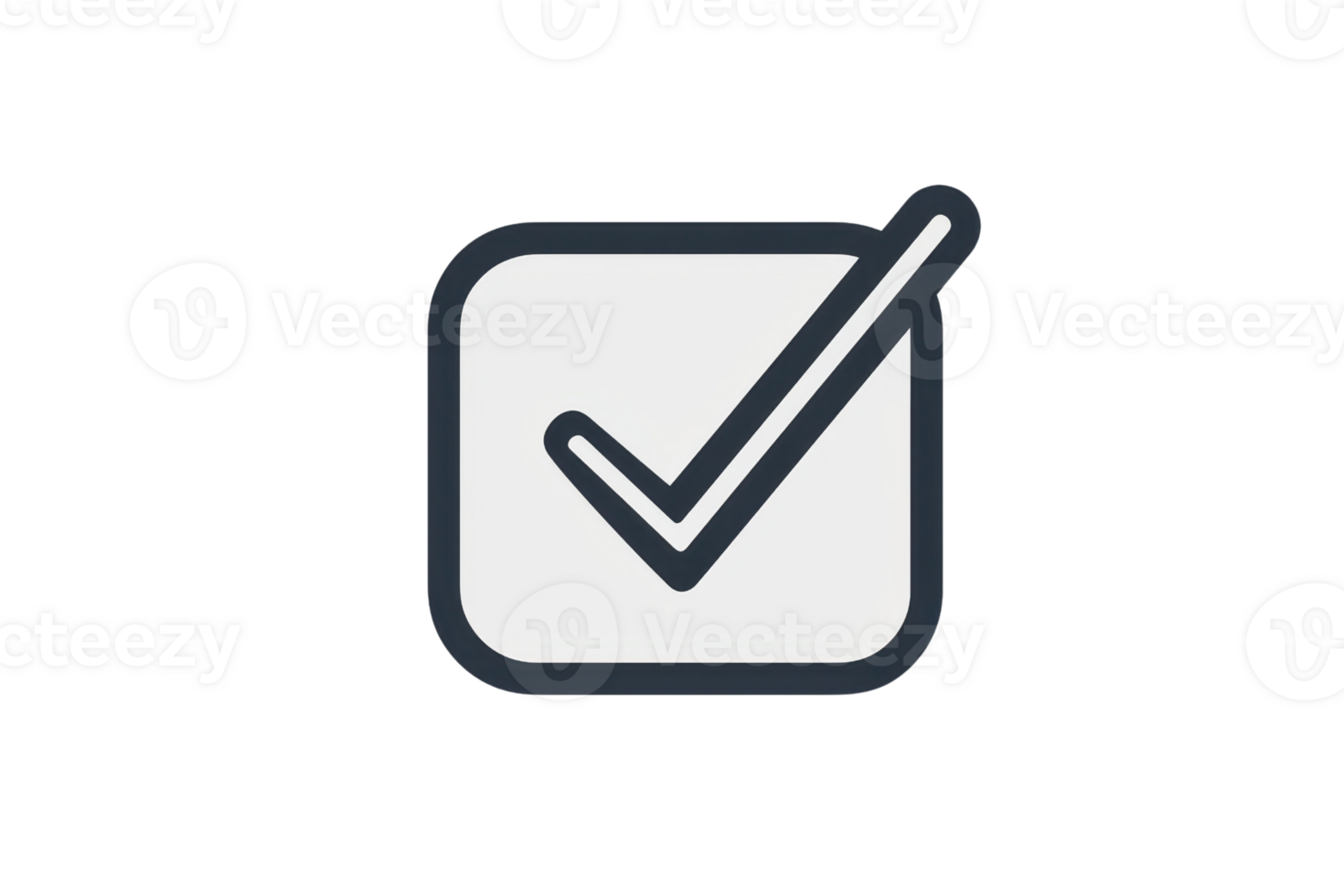 Minimalist checkbox icon with a sleek design, symbolizing completion and approval in digital formats. Perfect for UI,UX and web design. png