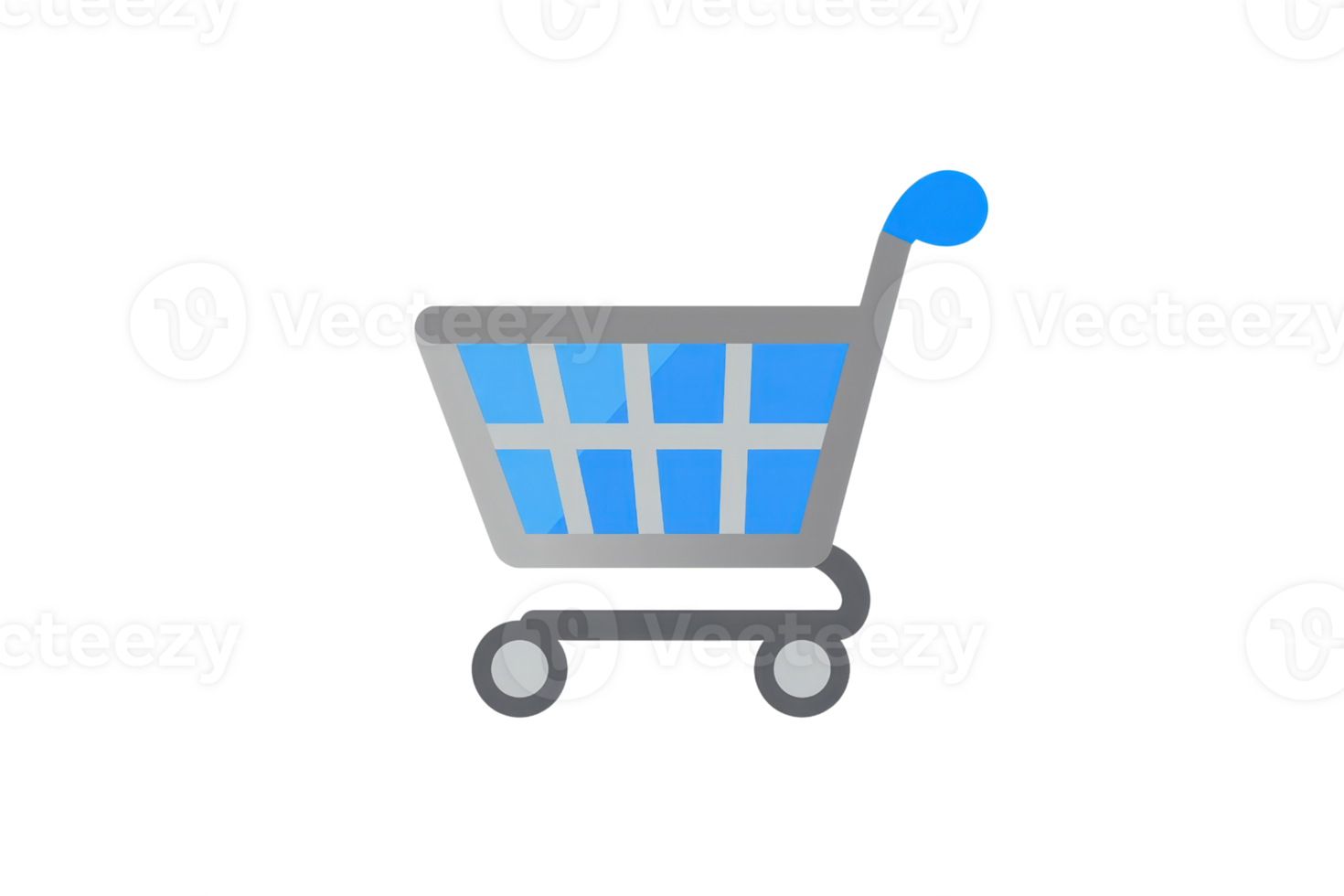 Minimalistic shopping cart icon on a transparent background. Perfect for ecommerce, retail, and online store design projects. png