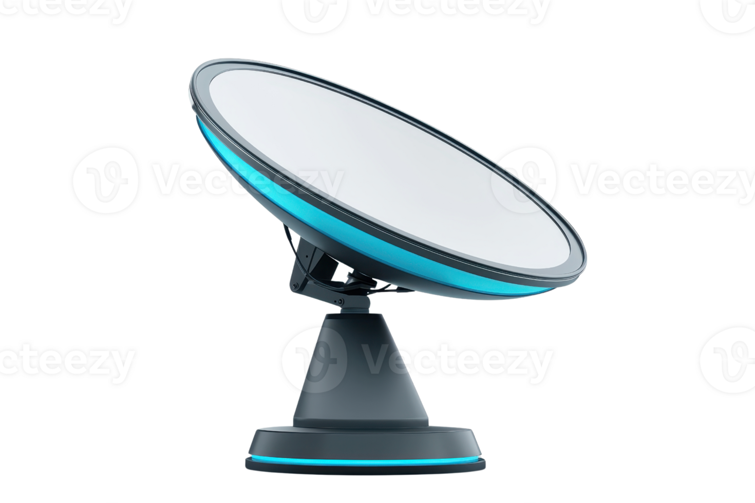 Modern satellite dish with sleek design, isolated on white. Ideal for technology and communication concepts. png