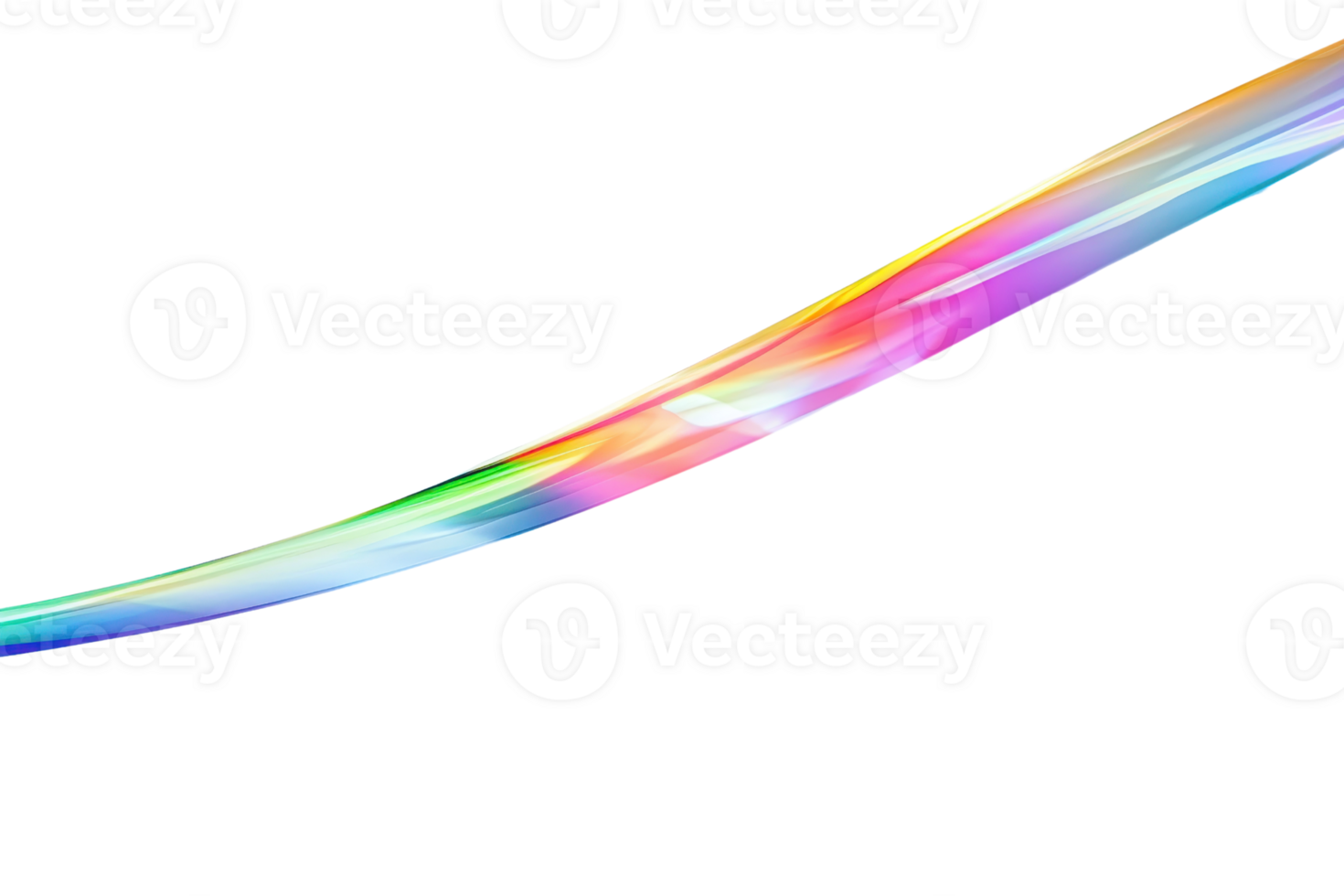 Vibrant abstract colorful light streak on transparent background. creating a dynamic and energetic visual effect. Perfect for creative design projects. png