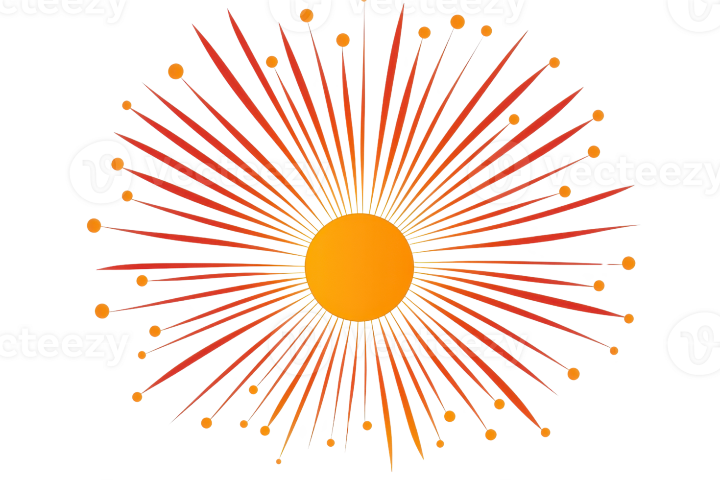 Vibrant abstract graphic of colorful fireworks explosion with orange and red radial lines, suitable for festive and celebratory themes. png