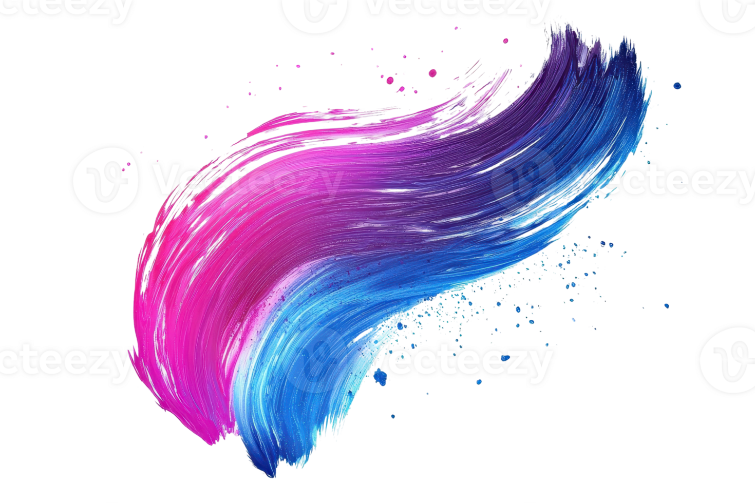 Vibrant digital abstract art splash with dynamic pink and blue brush strokes, ideal for modern design inspiration and creative projects. png