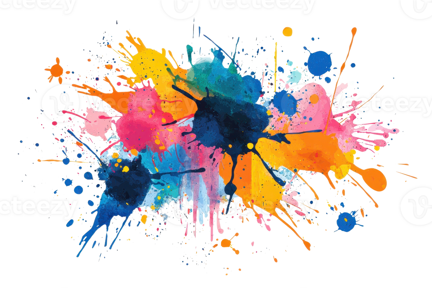 Vibrant abstract paint splash in various colors, creating a dynamic and artistic background perfect for creative projects and digital designs. png