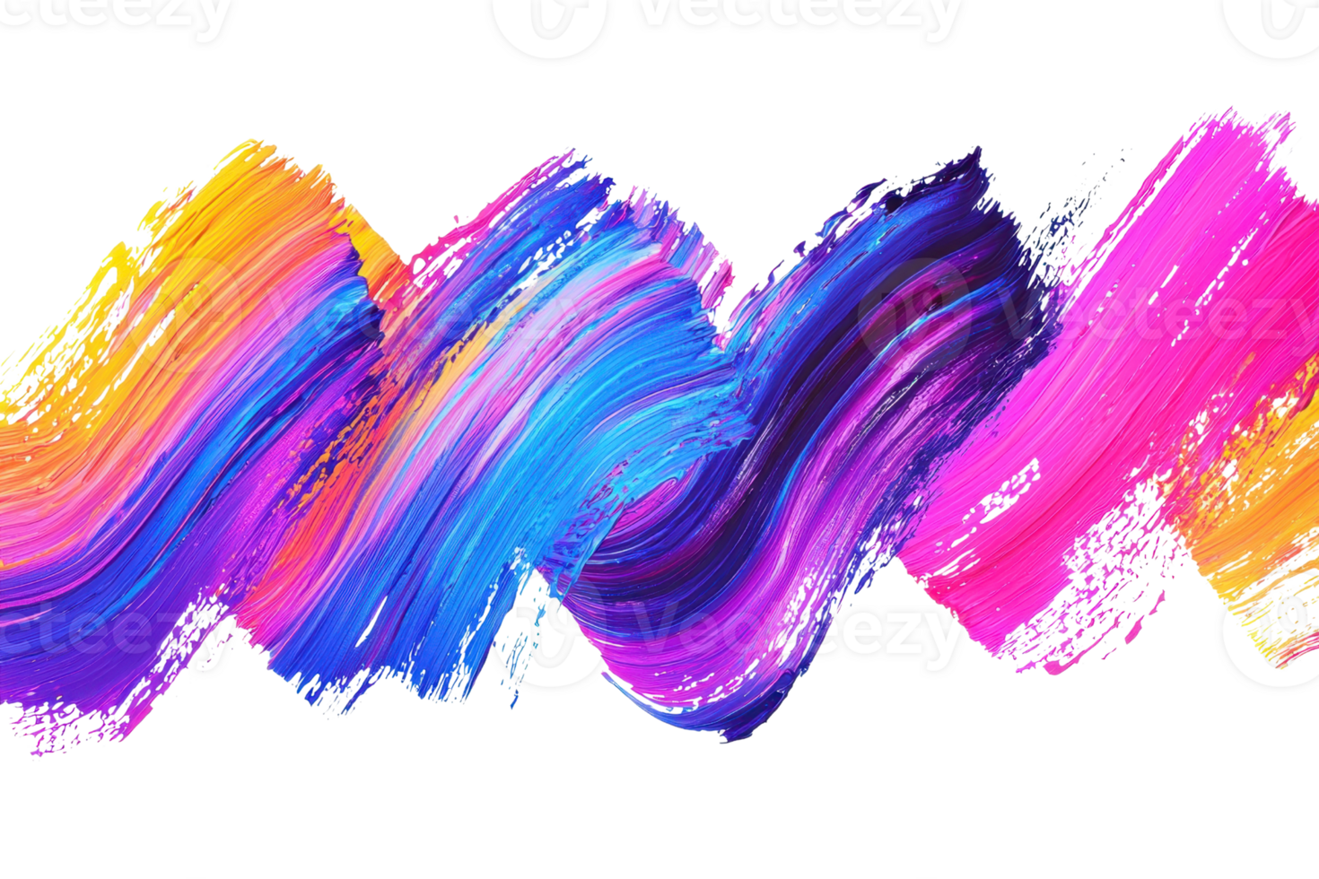 Vibrant abstract digital art featuring dynamic brush strokes in a spectrum of colors, creating a lively, energetic composition. png