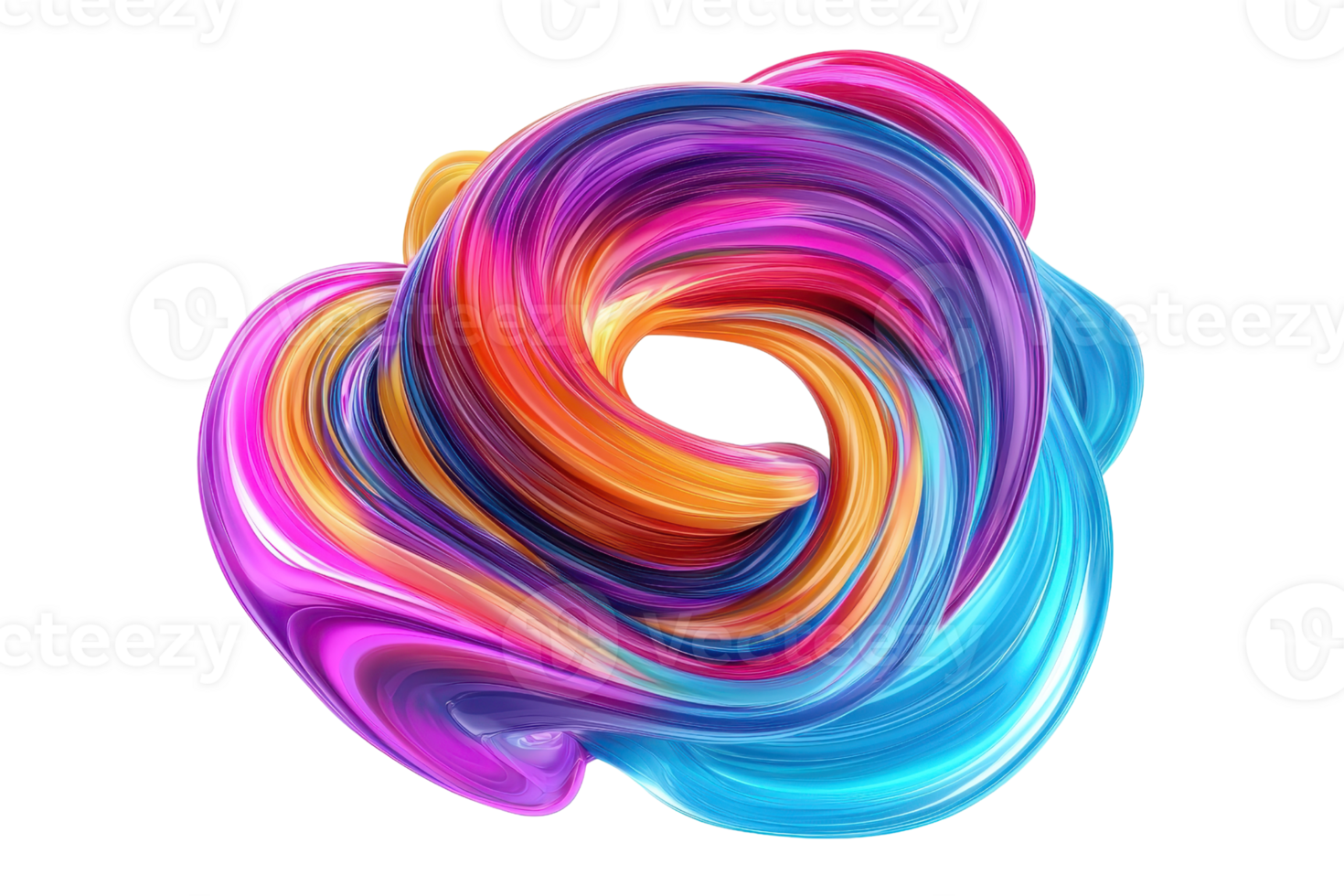 Vibrant abstract swirl of colors blending harmoniously, creating a dynamic and energetic visual experience. Perfect for creative designs. png