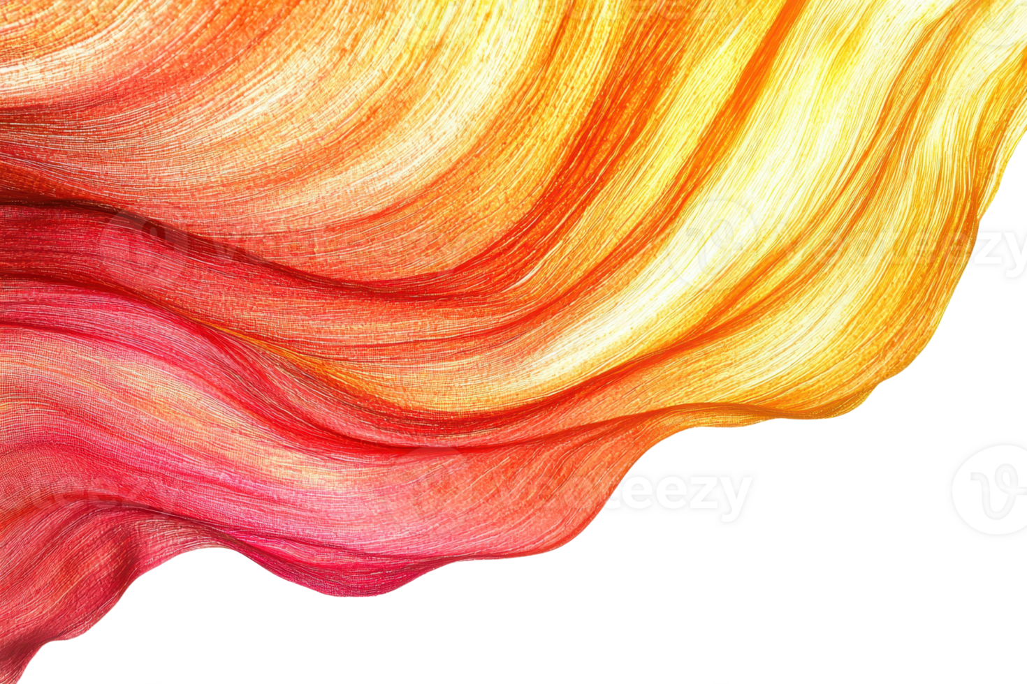 Vibrant abstract painting with flowing red, orange, and yellow swirls, creating an energetic and dynamic artistic expression. png