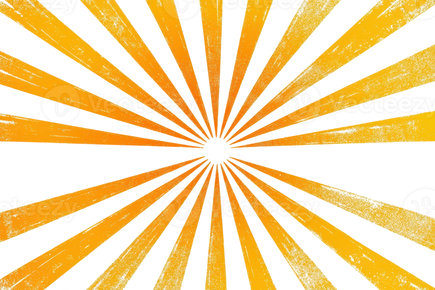 Vibrant abstract sunburst design with orange and yellow rays radiating from the center, creating a dynamic and energetic visual impact. png