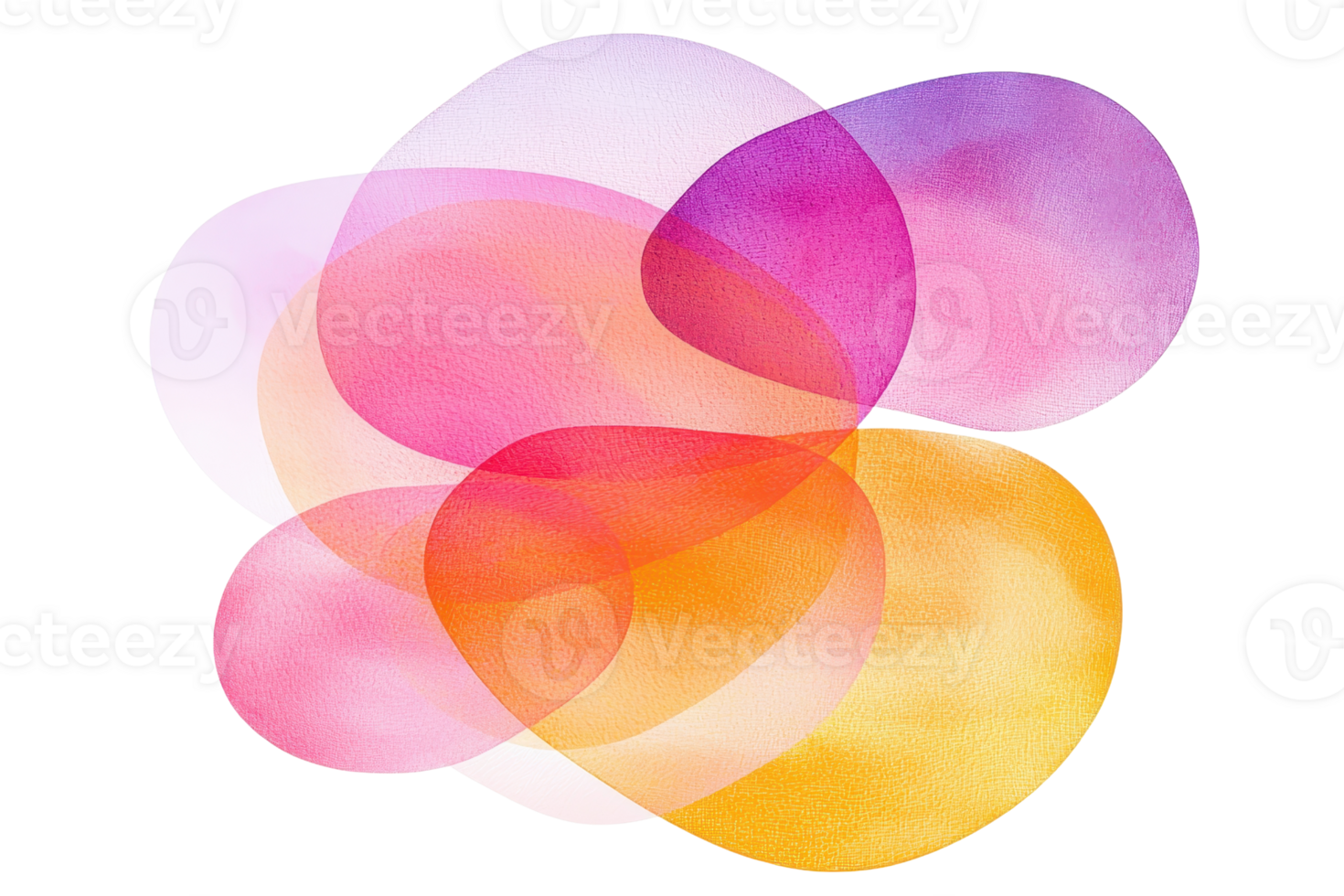 Vibrant abstract watercolor painting with overlapping colors. Perfect for creative projects, backgrounds, and artistic designs. png