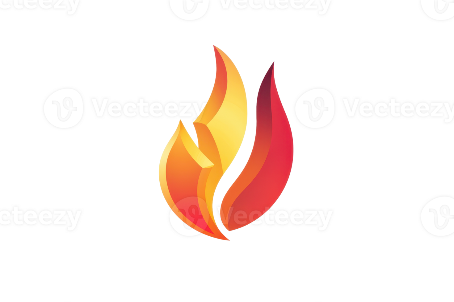 Vibrant flame logo with red, orange, and yellow hues, symbolizing energy and passion. Ideal for branding and design inspiration. png