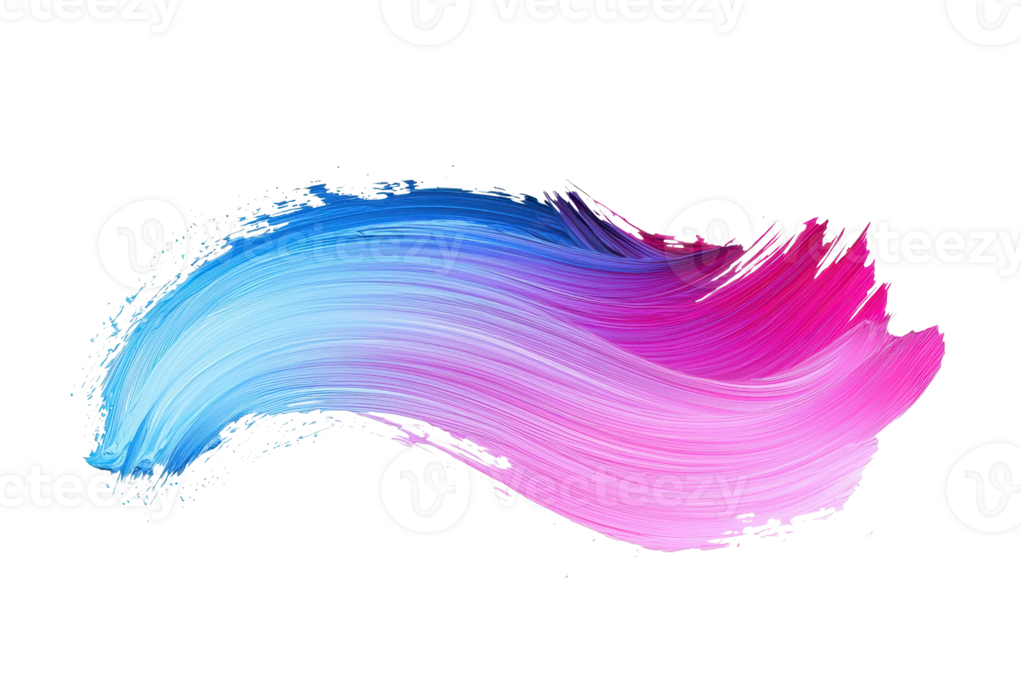 Vibrant brushstroke in pink and blue, blending colors with a dynamic flow. Perfect for art backgrounds, design, and creative projects. png