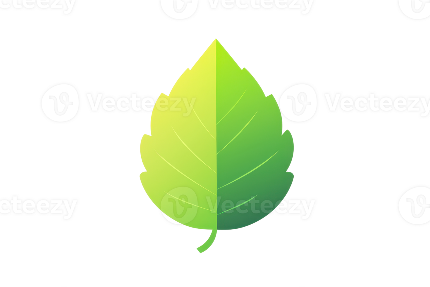 Vibrant green leaf icon symbolizing nature, growth, and freshness. Ideal for websites or projects needing an environmental theme. png