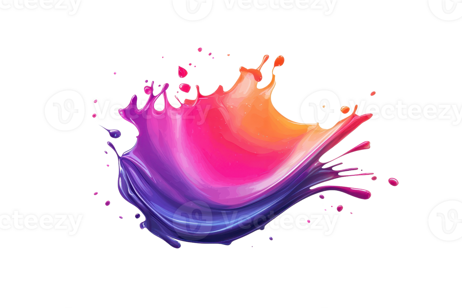 Vibrant splash of colorful paint creates an artistic and dynamic visual. Perfect for creative projects and abstract backgrounds. png