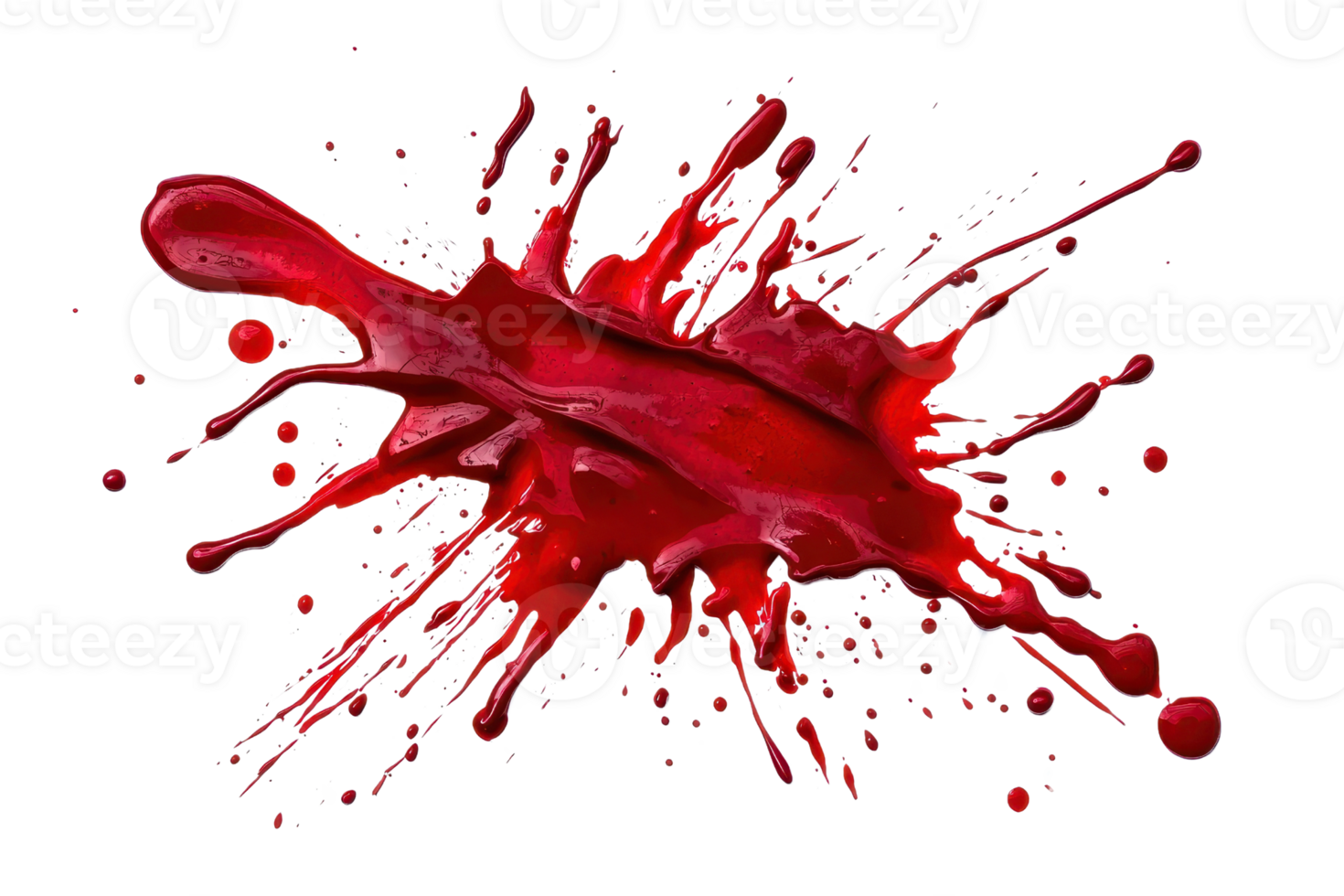 Vibrant red paint splash isolated on transparent background. perfect for artistic and graphic design projects. png