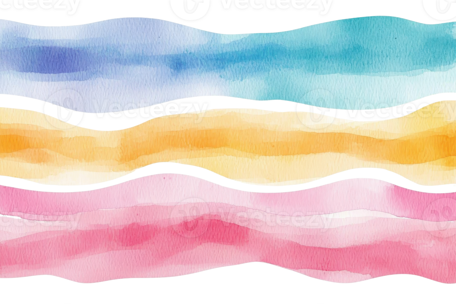 Vibrant watercolor stripes in calming pastel colors create an abstract, artistic background perfect for creative design projects and decor. png