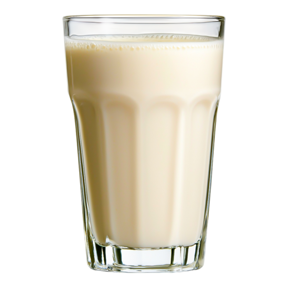Fresh Milk in a Clear Glass with Creamy Texture and Smooth Finish png