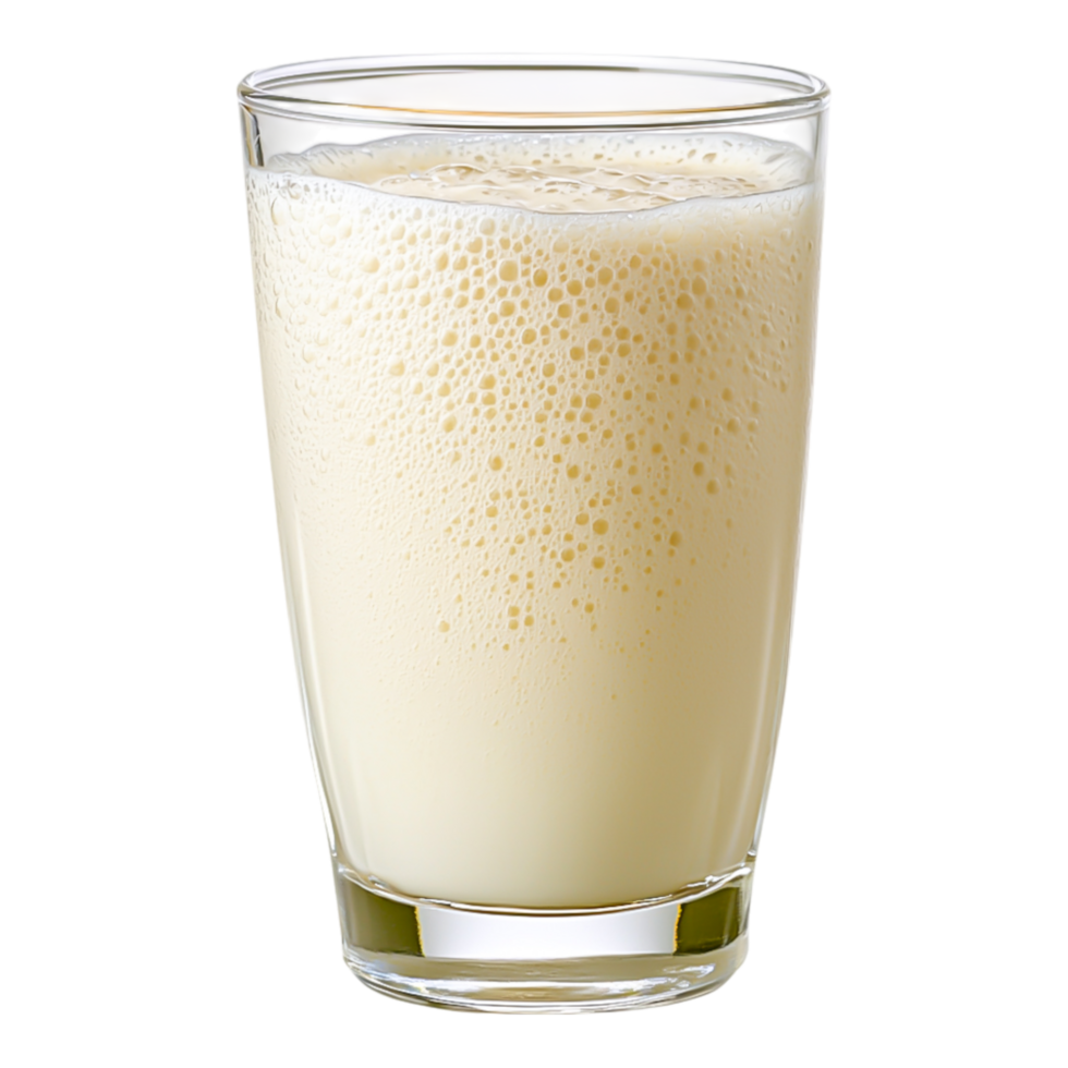 Creamy Smooth Drink in Glass with Bubbles and Foamy Texture png