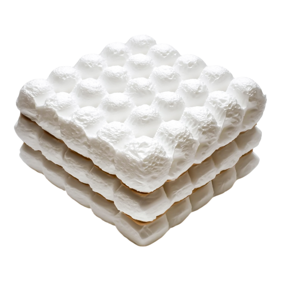 Texture of White Foam Material with Rounded Bumps and Reflection png