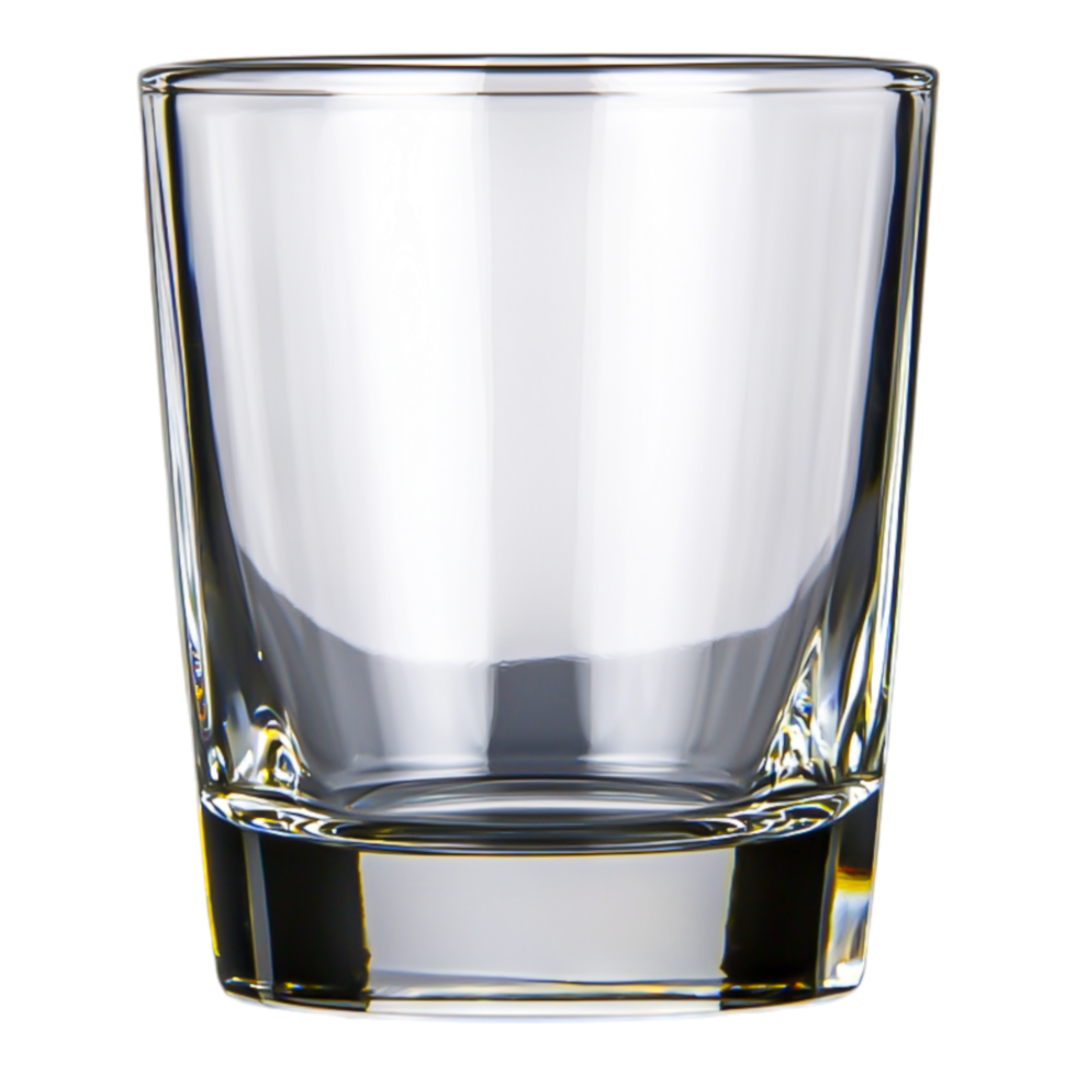 Empty Glass Tumbler Isolated on White Background for Beverages png