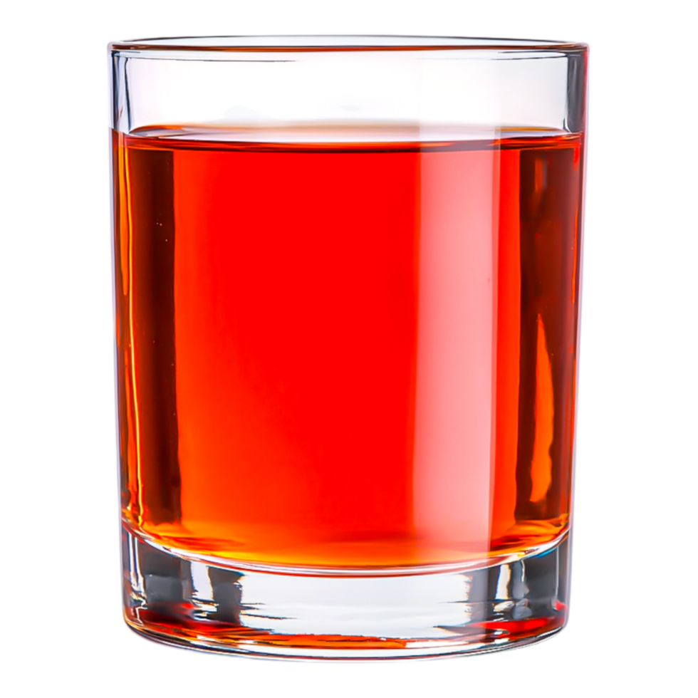 Close-Up of a Glass Filled with Bright Orange Liquid png