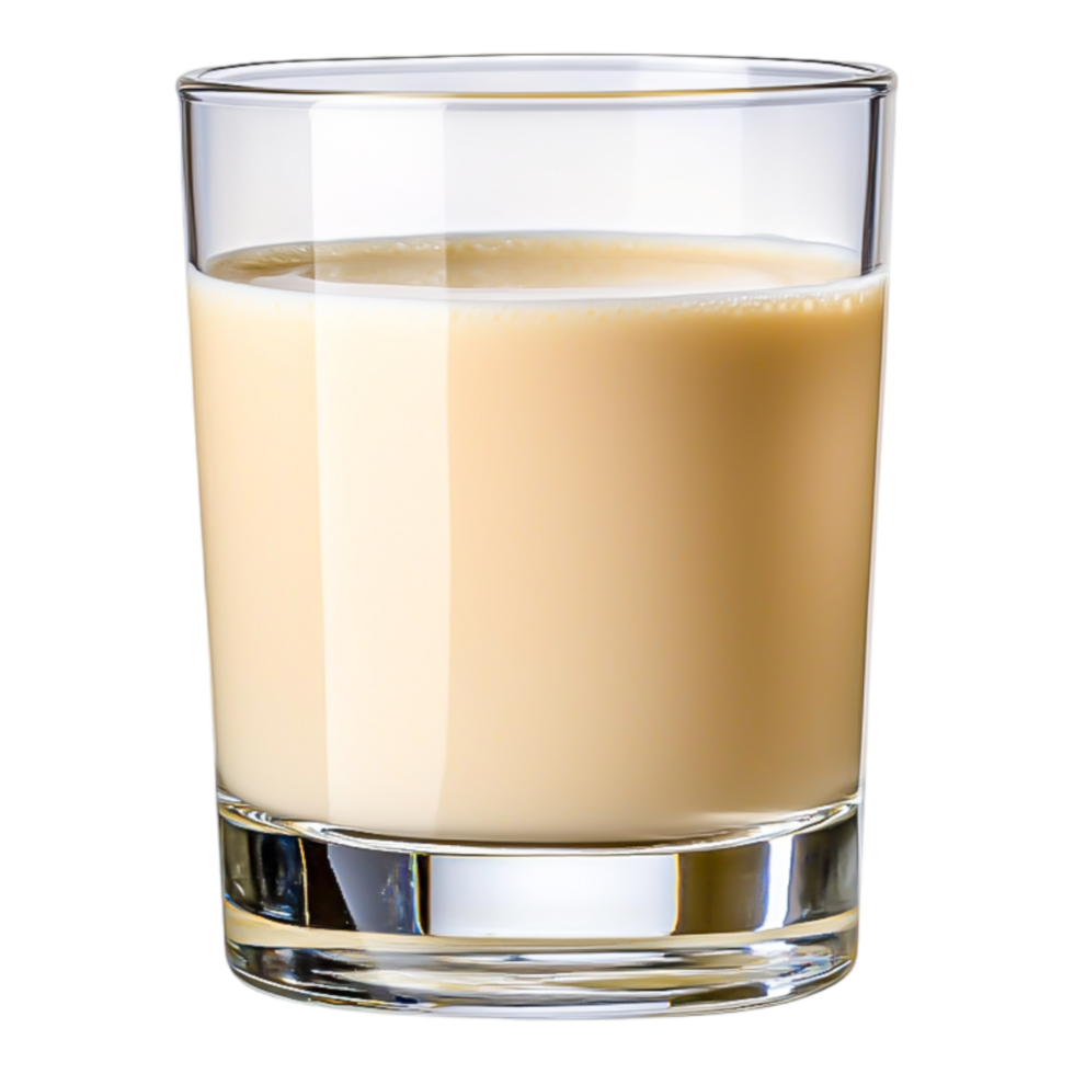 Smooth Creamy Beverage in Glass with Rich Color and Texture png