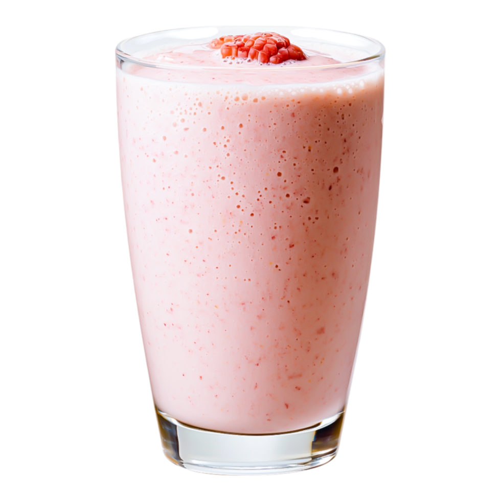 Refreshing Raspberry Smoothie in Clear Glass with Bright Colors png