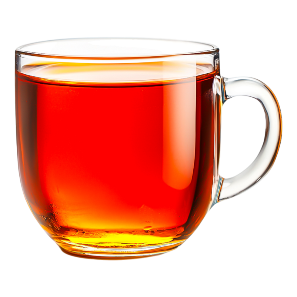 Freshly Brewed Herbal Tea in a Clear Glass Mug for Warmth and Comfort png