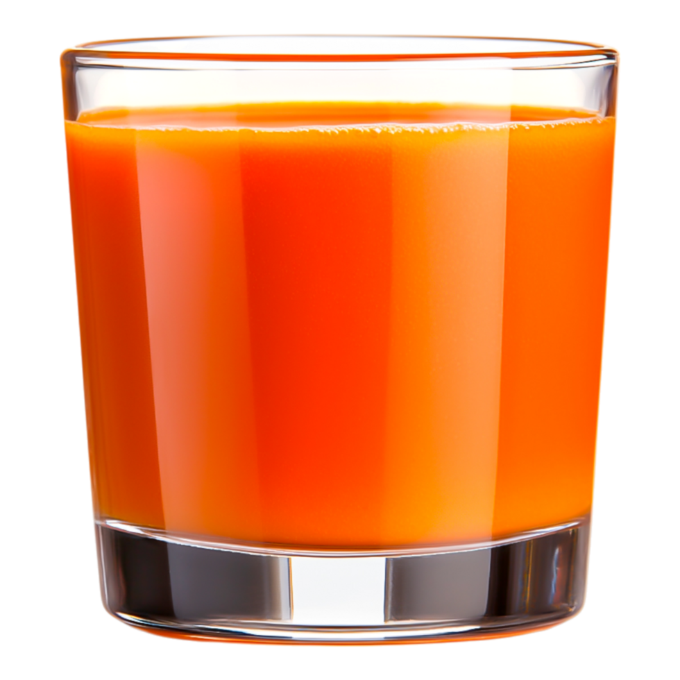 Fresh Orange Juice in a Transparent Glass with Smooth Texture png