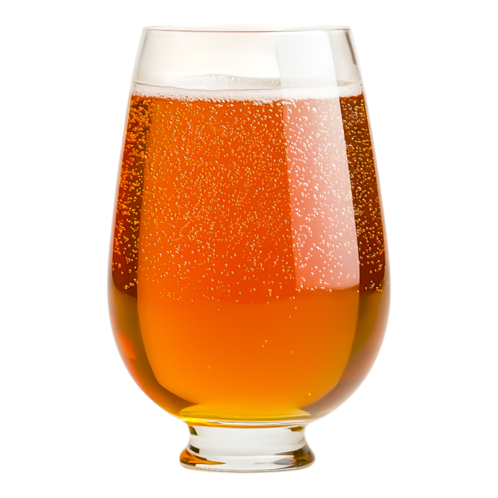 Refreshing Sparkling Drink in a Clear Glass png
