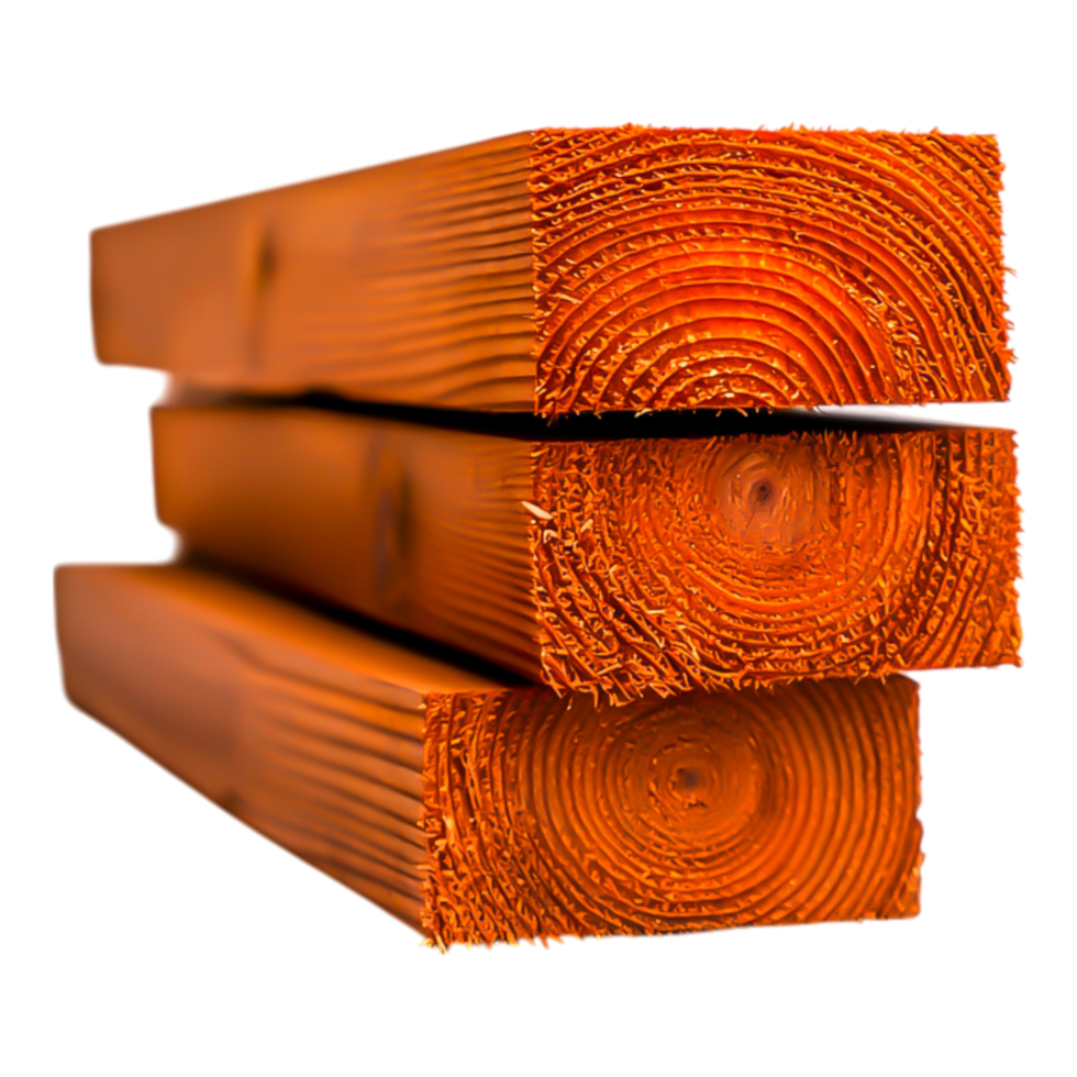 Close-Up of Stacked Wooden Beams with Rich Texture and Color png