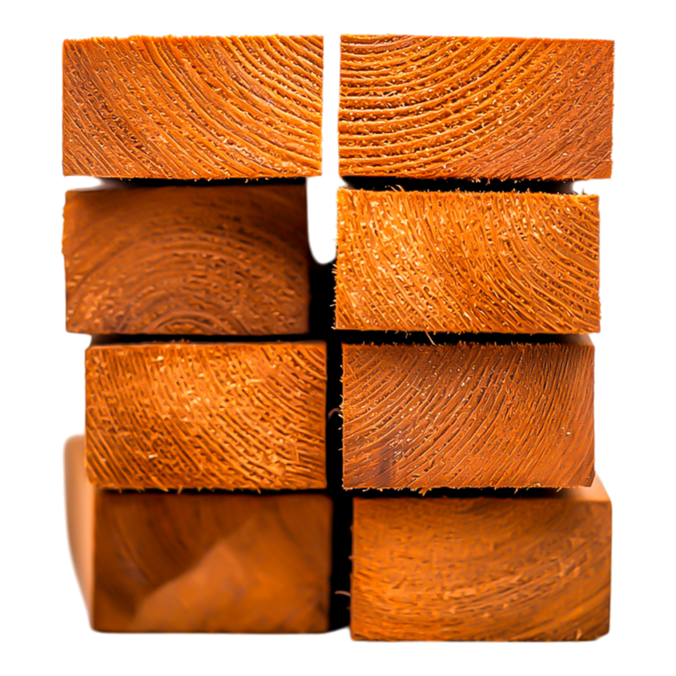Close-Up View of Stacked Wooden Beams with Natural Texture and Grain png