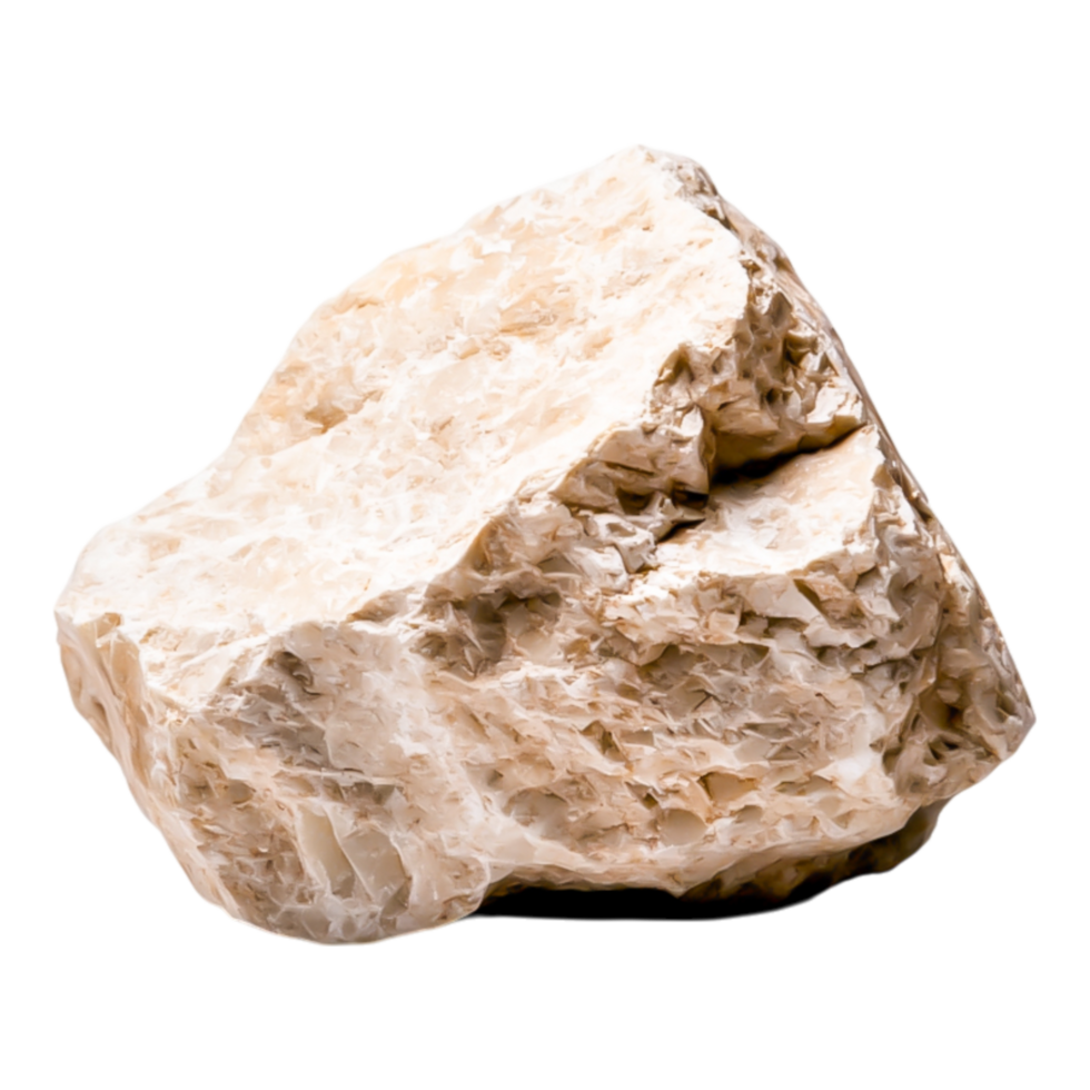 Light Beige Natural Stone with Rough Surface and Irregular Shape png