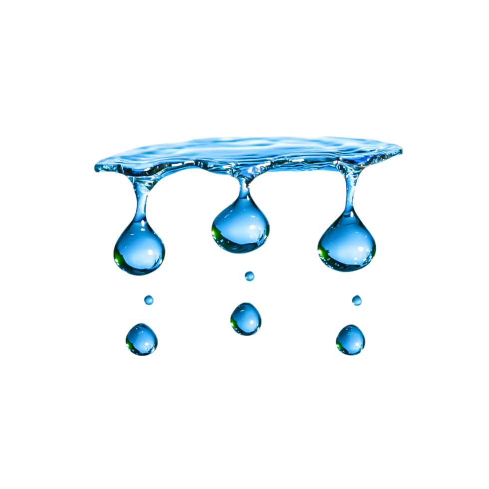 Droplets of Water Suspended on a Clear Surface Over png