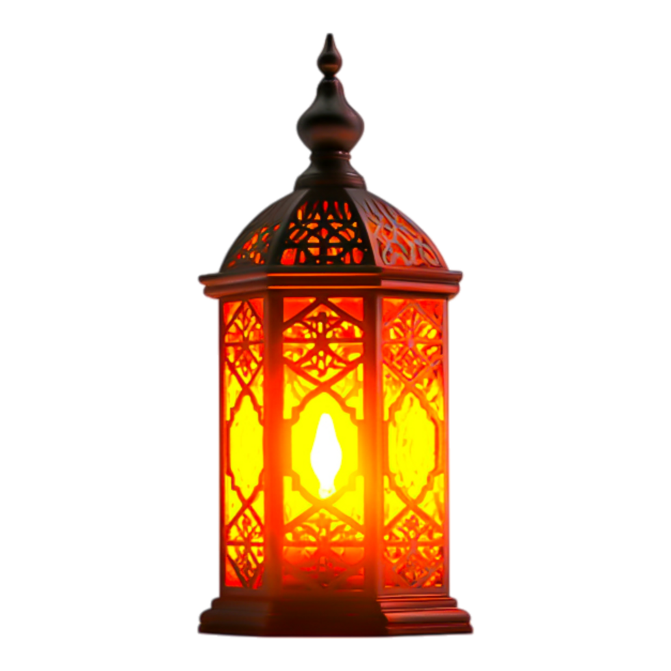Ornate Lantern with Warm Glow and Intricate Pattern Design png