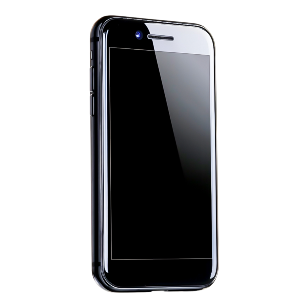 Modern Smartphone with Sleek Design and Glossy Touchscreen Display png