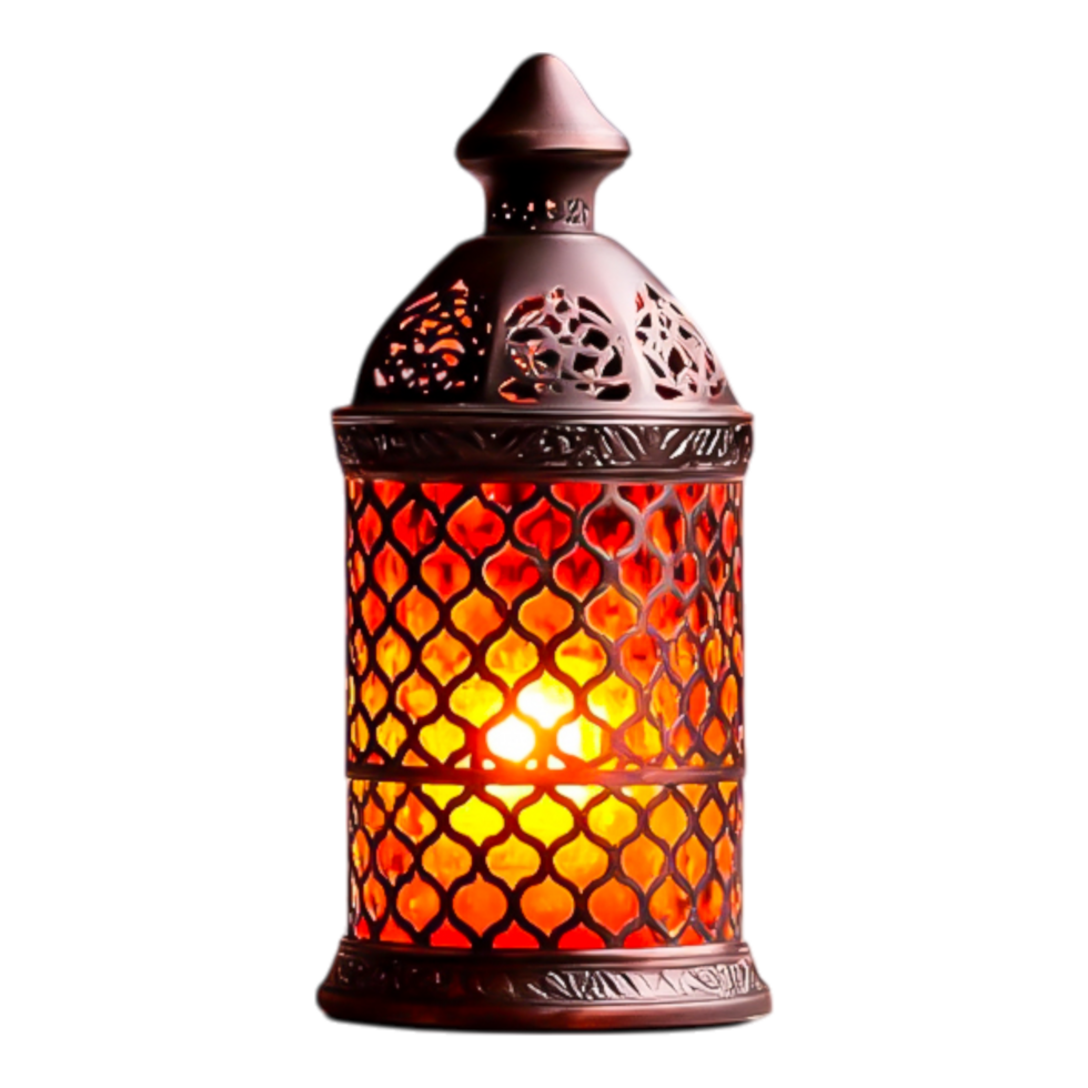 Elegant Decorative Lantern with Intricate Design and Warm Glow png