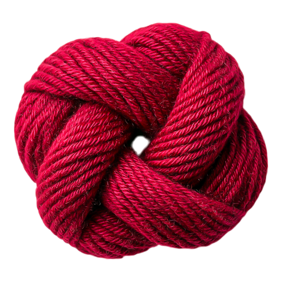 Red Twisted Rope Knot in Detailed Close-Up for Craft Projects png