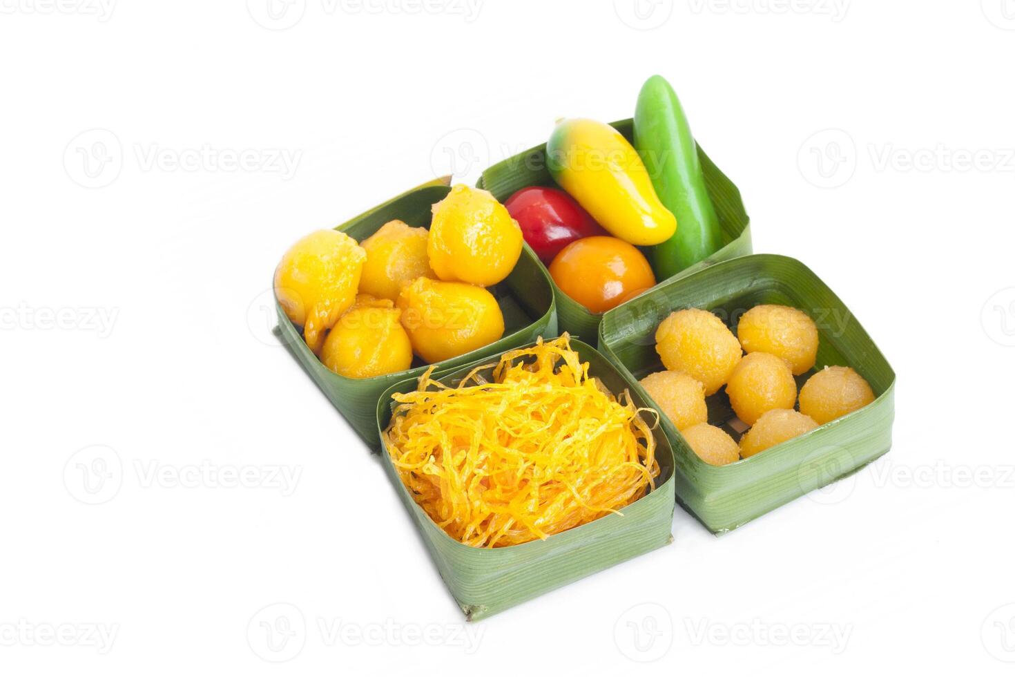 A variety of food items in small containers photo
