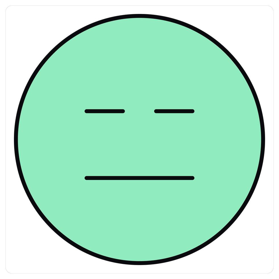Expressionless and emoji icon concept vector