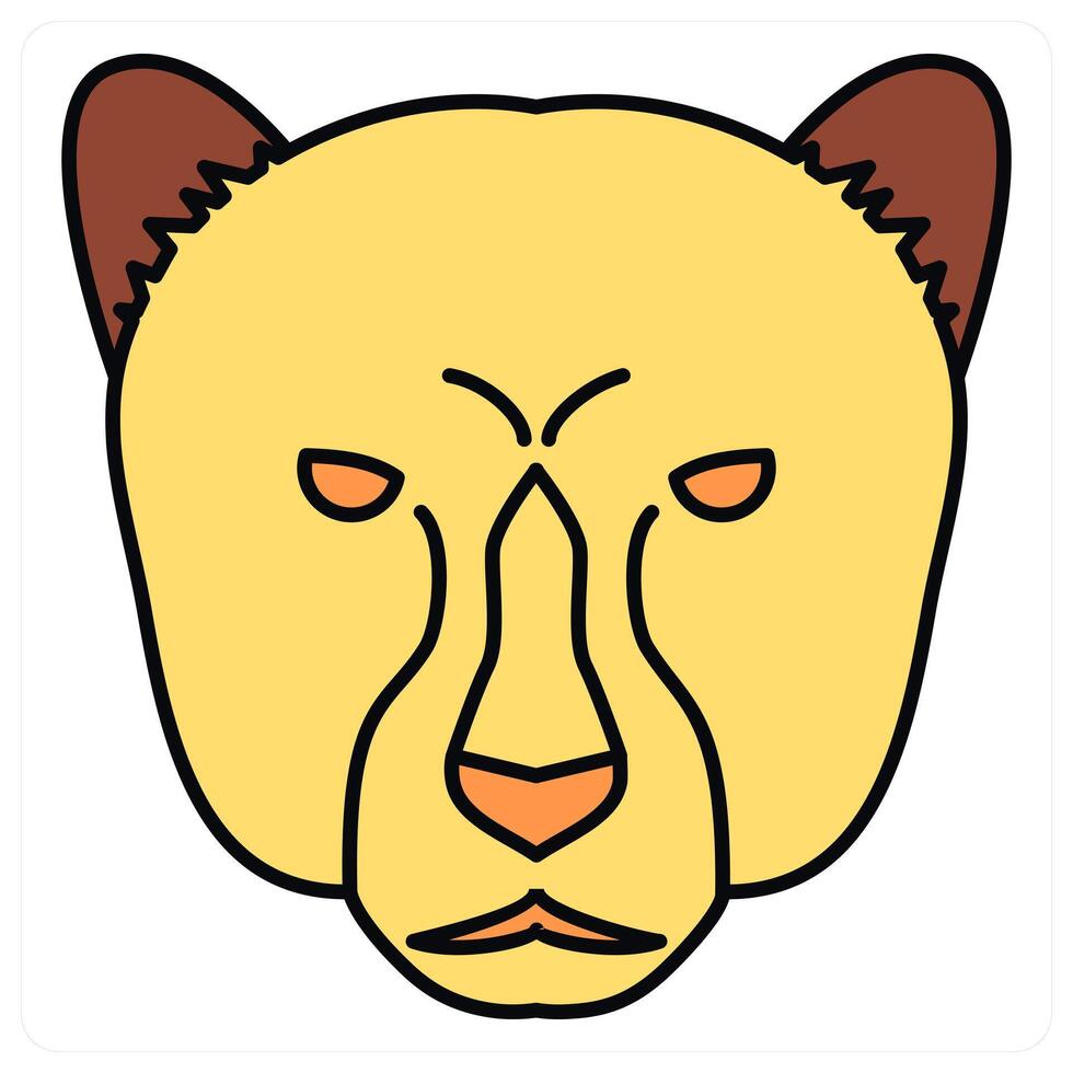 Leopard and forest icon concept vector