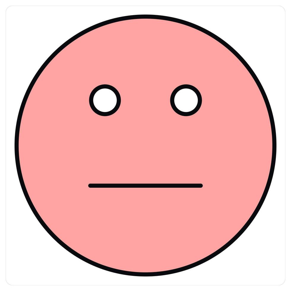 Expressionless and emoji icon concept vector