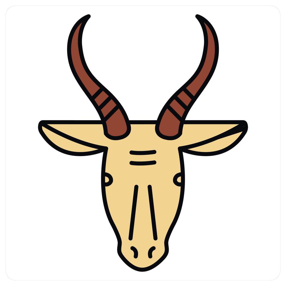 Goat and nature icon concept vector