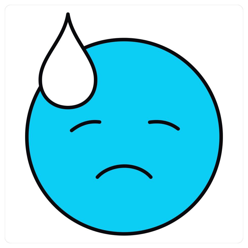 Sweat and emoji icon concept vector