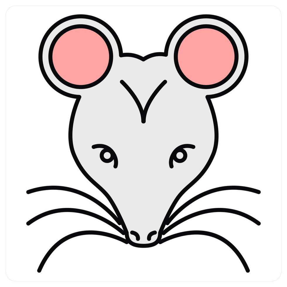 Rat and nature icon concpet vector
