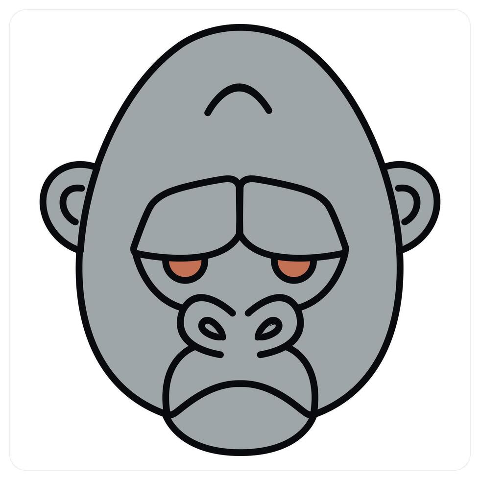 Chimpanzee and animal icon concept vector