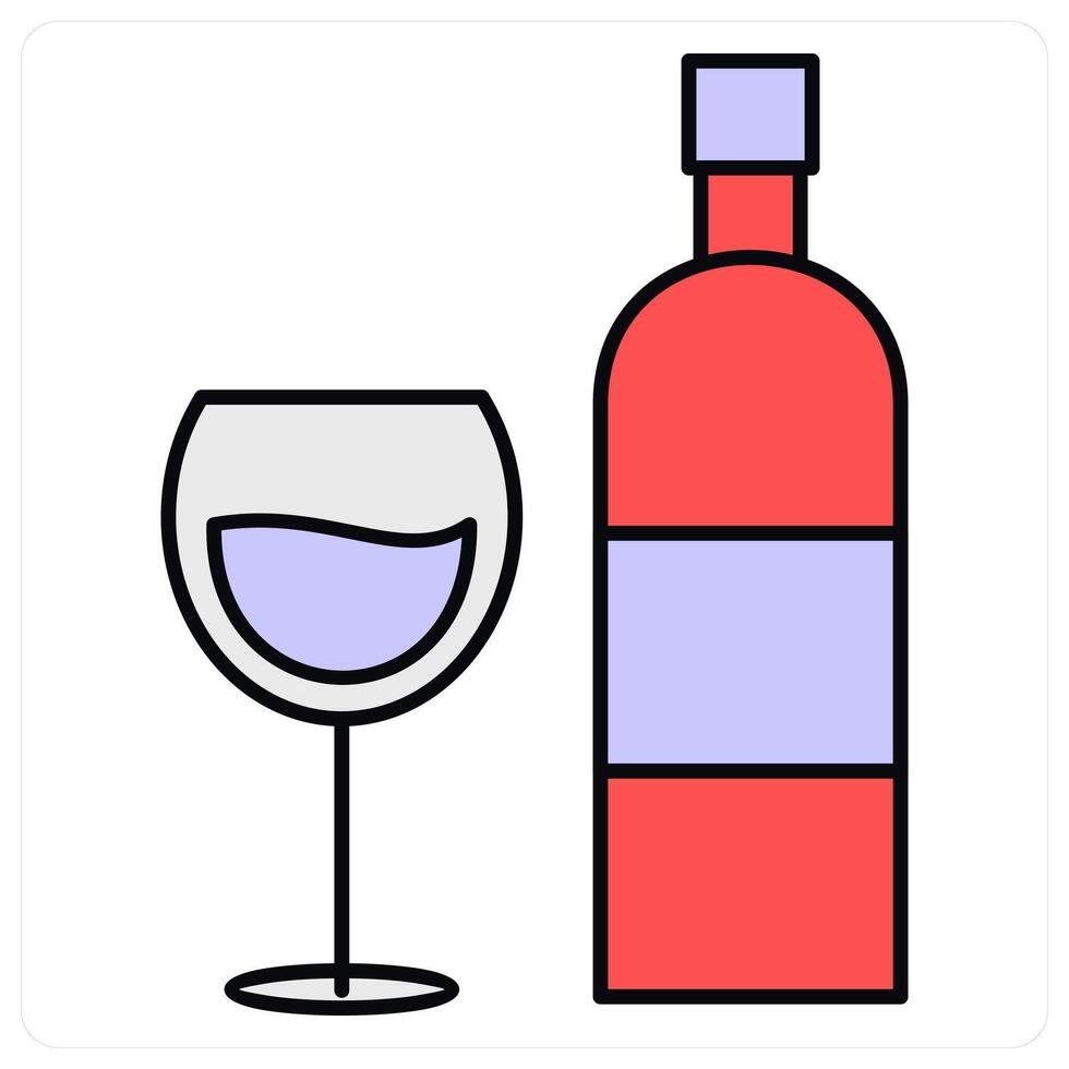 Champagne and drink icon concept vector