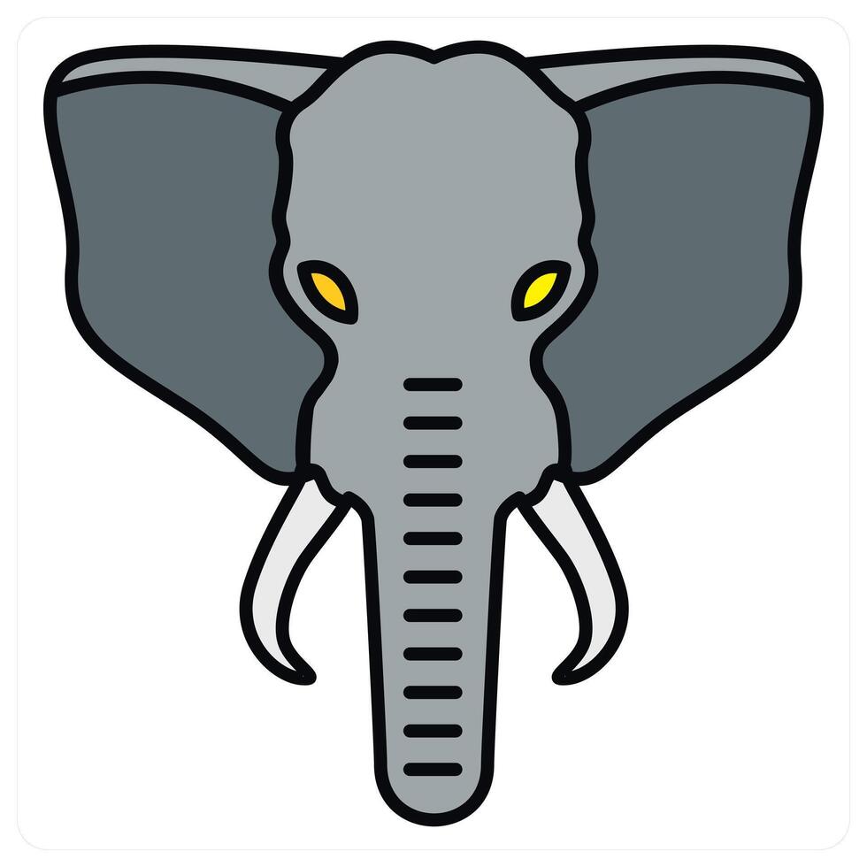 Elephant and forest icon concept vector