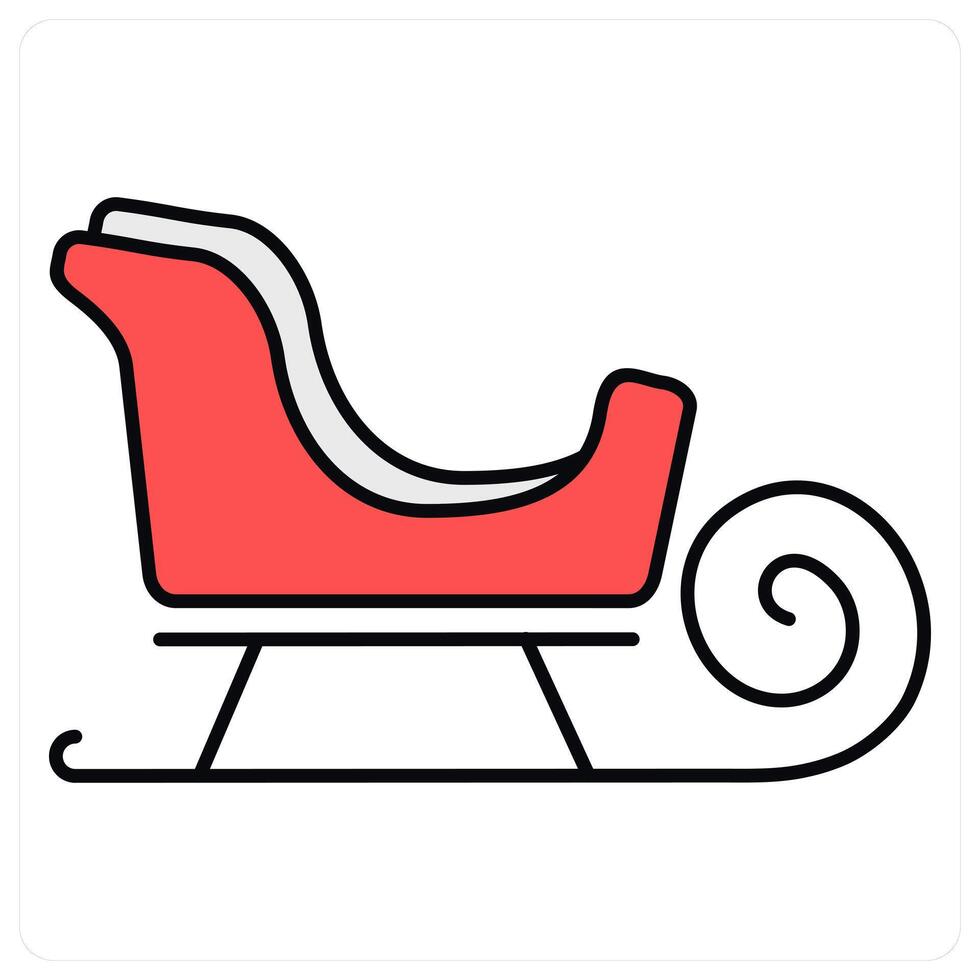 Sleigh and xmas icon concept vector