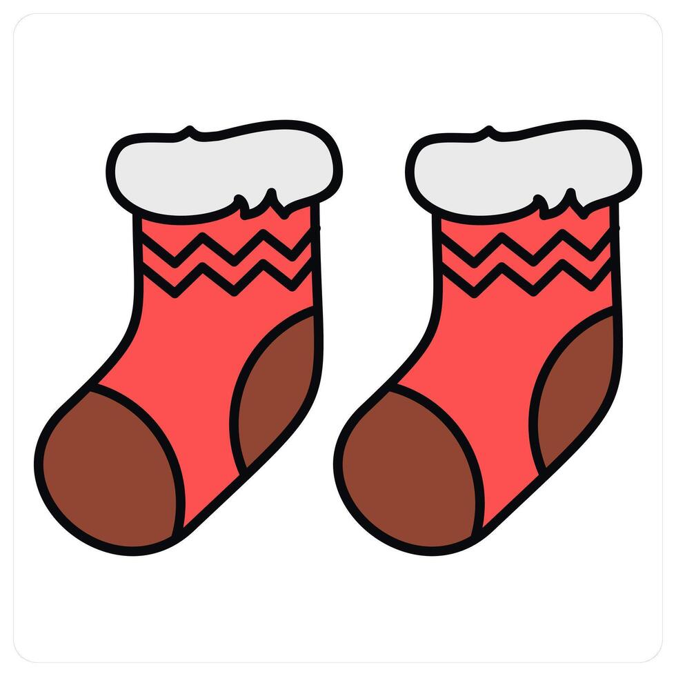Stocking and gift icon concept vector